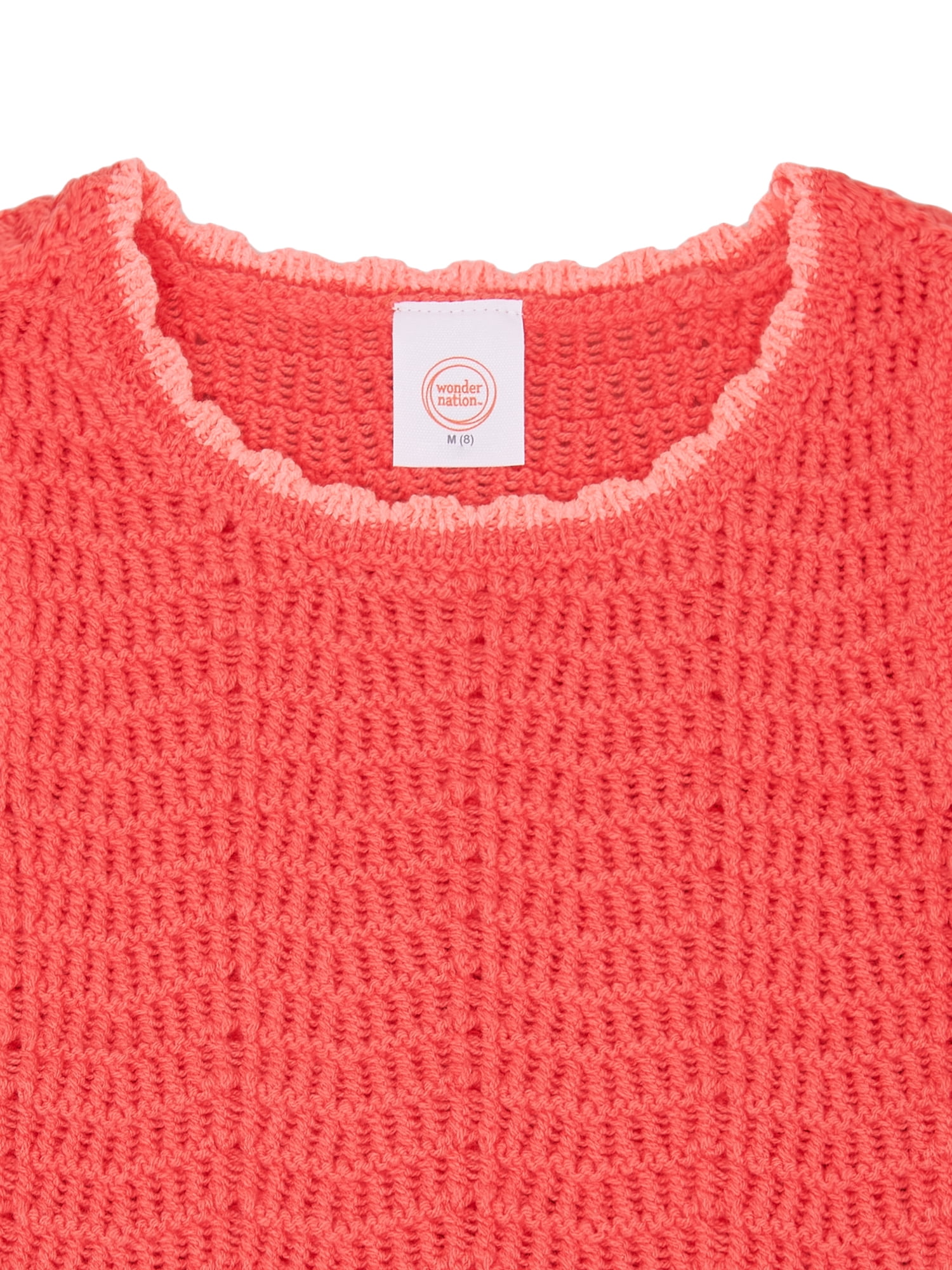 Wonder Nation Girls Crochet Sweater Tank, Sizes 4-18 & Plus