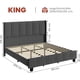 thumbnail image 2 of Cama Base King Cabecera Alta Acolchada Estructura De Madera, 2 of 7