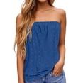 thumbnail image 1 of Gpoecd Loose Tank Tops for Women Plus Size Off Shoulder Casual Stretch Camisole Top Comfortable Relaxed Fit Solid Color Camisole with Built In Bra Blue,M, 1 of 5