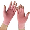thumbnail image 2 of Adult Arthritis Pain Relief Gloves Compression Gloves Half Finger Lightweight Breathable Thermal Recovery Winter Handwear, 2 of 7