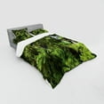 thumbnail image 3 of Rainforest Duvet Cover Set, Forest Waterfall River Tourist Attraction Tropical Lands Theme Exotic Print, Bedding Set with Shams and Fitted Sheet, 3 Sizes, by Ambesonne, 3 of 3