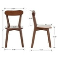 thumbnail image 5 of Dayalane Solid Wood Dining Chairs Set of 4, Mid Century Modern Kitchen Chairs with Curved Open Back, Farmhouse Style for Dining Room, Living Room,Walnut, 5 of 10
