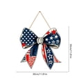 thumbnail image 3 of Solid Wood Front Door Welcome Sign Star Wreath Round Patriotic Decor for Independence Day Rustic Home Decorations Wooden Door Hanging Pendant with Rope for Wall Entryway Display, 3 of 6