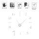 thumbnail image 3 of Anself-Reloj de pared DIY moderno, juego de pegatinas de decoración de reloj grande, efecto espejo, calcomanía de vidrio acrílico, decoración extraíble para el hogar yeacher 110 cm x 110 cm, 3 of 6