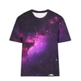 thumbnail image 4 of AUNVITO Women's Carnival Print T-shirt Loose Fit Round Neck Short Sleeve Casual and Festive Style, 4 of 5
