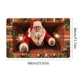 thumbnail image 3 of AURIGATE Christmas Doormat, 23.6x15.7 in Polyester Christmas Entryway Mat with Santa Design for Indoor Outdoor Home Decor, 3 of 6