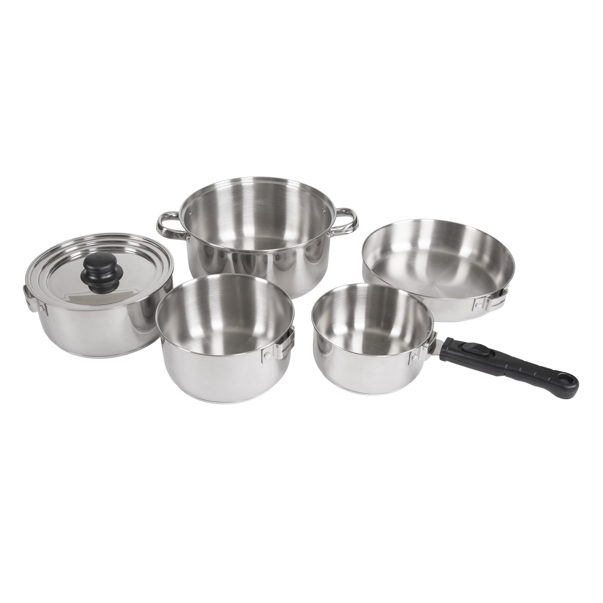 Stansport Two Person Stainless Steel Cook Set Silver