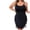 Black1, variant on Levmjia Women Plus Size Mesh Nightgown Solid Spaghetti Strap V Neck Front Slit Midi Slip Dress Spring Summer Home Soft Breathable Stretchy Elegant Lingerie Rest