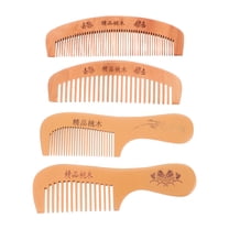 UPGRATOR Comb Peach Wood 4Pcs 7x2x0.3in