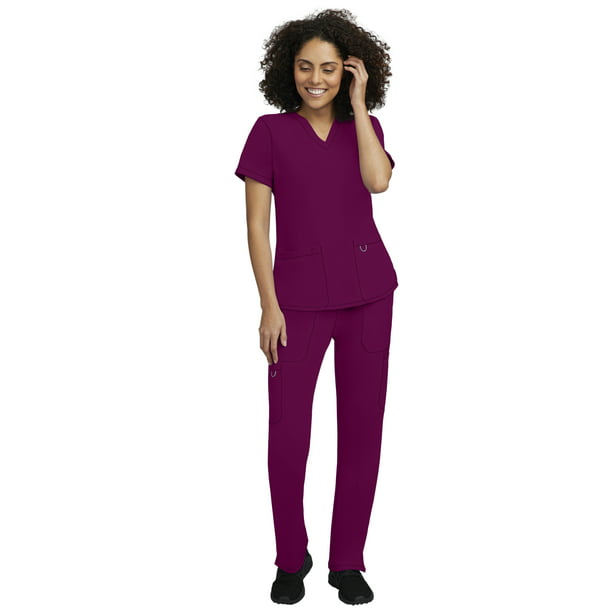 Stat Medical Wear 100200 Womens Scrubs Set 2 Pocket V-Neck Scrub Top ...
