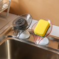 thumbnail image 4 of Jabón Creativa, Soporte De Caja De Drenaje Con Ventosa De Hoja De Plástico Giratoria Para Caja De Almacenamiento De Estante De Jabonera De Baño Sweethay HA045818-03, 4 of 6