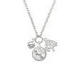 thumbnail image 2 of Delight Jewelry Silvertone Dice Let Things Go Fall Zoey Charm Necklace, 28", 2 of 4