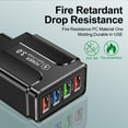 thumbnail image 6 of Universal 4 Port UK EU US Plug Power Supply Fast Quick Charger Wall Charger Adapter BLACK EU, 6 of 8