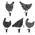 thumbnail image 2 of 5 Pcs Chicken Yard Art Garden 13.7inch Metal Statue Decor, Garden Lawn Floor Decoration Ornament Hollow Animal Shape Decor Rooster Decor Lifelike Hen Decoration Ornament Hollow Outdoor, 2 of 5