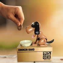 Wovilon Piggy Bank Cute Dogs Steals Coins Like Magic Coin Munching Toy Money Box