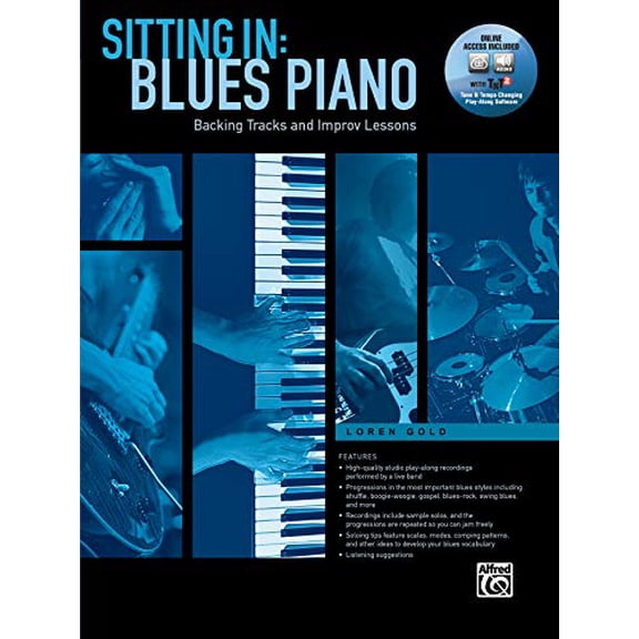 Pre-Owned Sitting in -- Blues Piano: Backing Tracks and Improv Lessons, Book & Online Audio/Software (Paperback) 147061555X 9781470615550