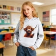 thumbnail image 5 of WAYUTE Sweatshirts for Girls and Boys Cow Print Cute Hooded Sweatshirt Soft Casual Pullover with Pocket for Kids, 5 of 6