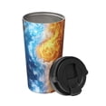 thumbnail image 2 of Logiee Red And Blue Flame Waves Print Stainless Steel Coffee Tumbler, Travel Coffee Mug, Insulated Coffee Mug with Lid, Spill Proof Coffee Cup, Portable Thermal Mug, 2 of 8