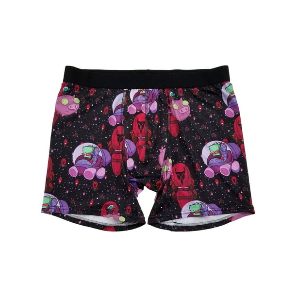 Invader Zim Invader Zim Mens Black Underwear Boxer Briefs Boxers X