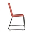 thumbnail image 3 of Shasta Outdoor Metal and Brick Red Rope Stackable Dining Chair - Set of 2, 3 of 9