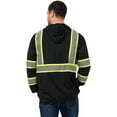 thumbnail image 4 of ProtectX 3-Pack High Visibility Heavy-duty Long Sleeve Reflective Safety T-Shirt with hat, Type R Class2, Black - Small, 4 of 5