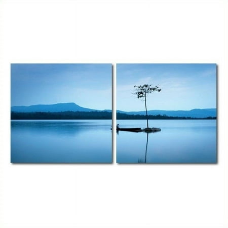 UPC 847321011441 product image for Cerulean Stillness Mounted Print Diptych in Multicolor | upcitemdb.com