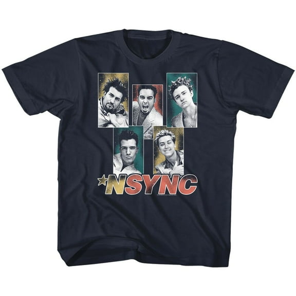 NSYNC Sparkly Boxes Navy Youth T-Shirt