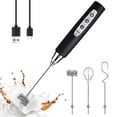 thumbnail image 1 of YUSWKO Espumador de Leche de Mano con 3 Cabezales Batidor eléctrico Mezclador de Espuma para Bebidas con USB Recargable Mini Espumador de 3 velocidades para café Latte Capuchino Huevo de Chocolate Cal, 1 of 5