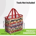 thumbnail image 3 of Garden Tool Bag,Pioneer Flower Floral Print Pattern Garden Tool Organizer,Garden Gifts,Waterproof Multi-Pocket Garden Tool Storage 11.8x5.5x11.4 Inch(Tools NOT Included), 3 of 6