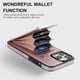 thumbnail image 4 of for iPhone 15 Pro Max/15 Ultra Wallet Case with Card Holder, PU Leather Kickstand Card Slots Case, Magnetic Clasp and Durable Shockproof Cover, 4 of 5