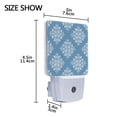 thumbnail image 4 of Christmas Square Shape Snowflakes LED Night Light Sensor Lamp Plug-in Adjustable Brightness 2 Pack, 4 of 7