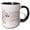 Black/White, variant on 3drose, Blush Pink Roses Happy First Anniversary, 15oz Mug