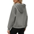 thumbnail image 6 of Scyoekwg Women'S Sweatshirts Fall Hoodies Long Sleeve Dressy Casual Loose Solid Color Hooded Pocket Sports Sweatshirt Hoodies Trendy Pullover Tops Pullover(Gray,L), 6 of 7