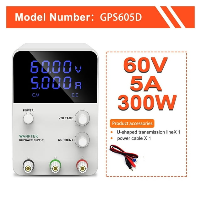 Switching DC Power Supply Adjustable 4 Digit Lab Bench Power Source 30V 10A 60V 5A AC Stabilized Power Supply