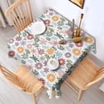 thumbnail image 2 of Colorful Daisy Flower Floral Pattern Square Tablecloth,Waterproof Square Table Cover,Wipeable Spillproof Washable Table Cover for Home Kitchen Party Decor 42"X42"(107x107cm), 2 of 6