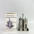 thumbnail image 4 of KIYOVELA Cruet stands,Oil and Vinegar Salt Pepper Cruet Bottle Set Stainless Steel Spice Dispenser Salt Pepper Shaker Vinegar Bottle Cruet Removable with Base Stand for Kitchen Countertop, 4 of 10