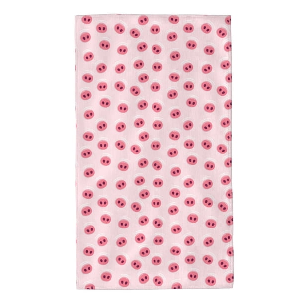 Balery Cute Pig Nose Toalla de Microfibra Premium con Estampado – 27.5x16 pulgadas, Alta Absorción, Suave y Aterciopelada, Secado Rápido