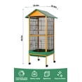 thumbnail image 2 of Gaderth 66-Inch Large Bird Cage,Outdoor Indoor Birdcage With Play Stand, Perches,Olling Large Parrot Bird Cage w/Removeble Tray Easy To Clean, Lockable Caster For Indoor& Outdoor Use, 2 of 6