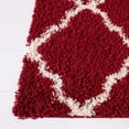 thumbnail image 3 of SAFAVIEH Dallas Logan Geometric Shag Area Rug, Red/Ivory, 8'6" x 12', 3 of 11