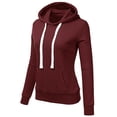 thumbnail image 4 of Puntoco Mujeres Señoras Sólido Con Capucha Bolsillo Manga Larga Sudadera Pullover tops Camisa Puntoco Puntoco-5132, 4 of 7