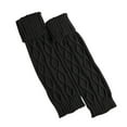 thumbnail image 2 of Cheers Winter Women Solid Color Crochet Knit Leg Warmers Elastic Boot Cover Long Socks, 2 of 2