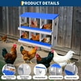 thumbnail image 4 of Chicken Nesting Box, 6 Compartment Metal Nesting Boxes for Chicken Coop, Roll Away Nest Box, Easy Egg Collection, Easy to Clean and Install, Chicken Laying Boxes, Blue, 4 of 7