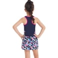 thumbnail image 2 of renvena Kids Girls 2PCS Tennis Skateboard Uniform Racer Back Vest Top with Built-in Shorts Golf Skorts Outfit Color Block 8, 2 of 7