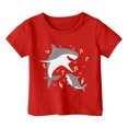 thumbnail image 5 of Zszcpp Graphic T Shirts For Girl Ocean Animal Print Comfortable Outdoor Tee Short Sleeve T-Shirt Blouse Girls Tops, 5 of 5