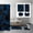 Black Blue, variant on YEAHOME 4PCS Red Rose Shower Curtain Bathroom Set with Rugs, Toilet Lid Cover and Bath Mat, Red Shower Curtain with 12 Hooks, Complete Bathroom Accessories Decor Set