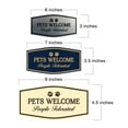 thumbnail image 5 of Signs ByLITA Fancy Pets Welcome People Tolerated Pets Decoration Sign (Ivory/Dark Brown) - Small, 5 of 6