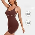 thumbnail image 4 of Viluyesy Shapewear for Womens, Butt Lifter Tummy Control V Neck Seamless Comfort Sculpting Bodysuit Coffee XL, 4 of 4