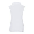 thumbnail image 4 of Womens Mock Neck Sleeveless Tops Summer Fitted Tank Tops Sleeveless Shirts Basic Tops with Slit Hem, 4 of 6