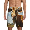 thumbnail image 3 of Lsque Daisy Flower Field Cow Mens Sleep Pajama Shorts,Short Pajama Pants, Cotton Ultra-Soft Knit-Small, 3 of 9