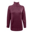 thumbnail image 3 of Women's Fall Long Sleeve Mock Neck Knit Sweater Lightweight Basic Casual Slim Fit Pullover Tops, 3 of 4